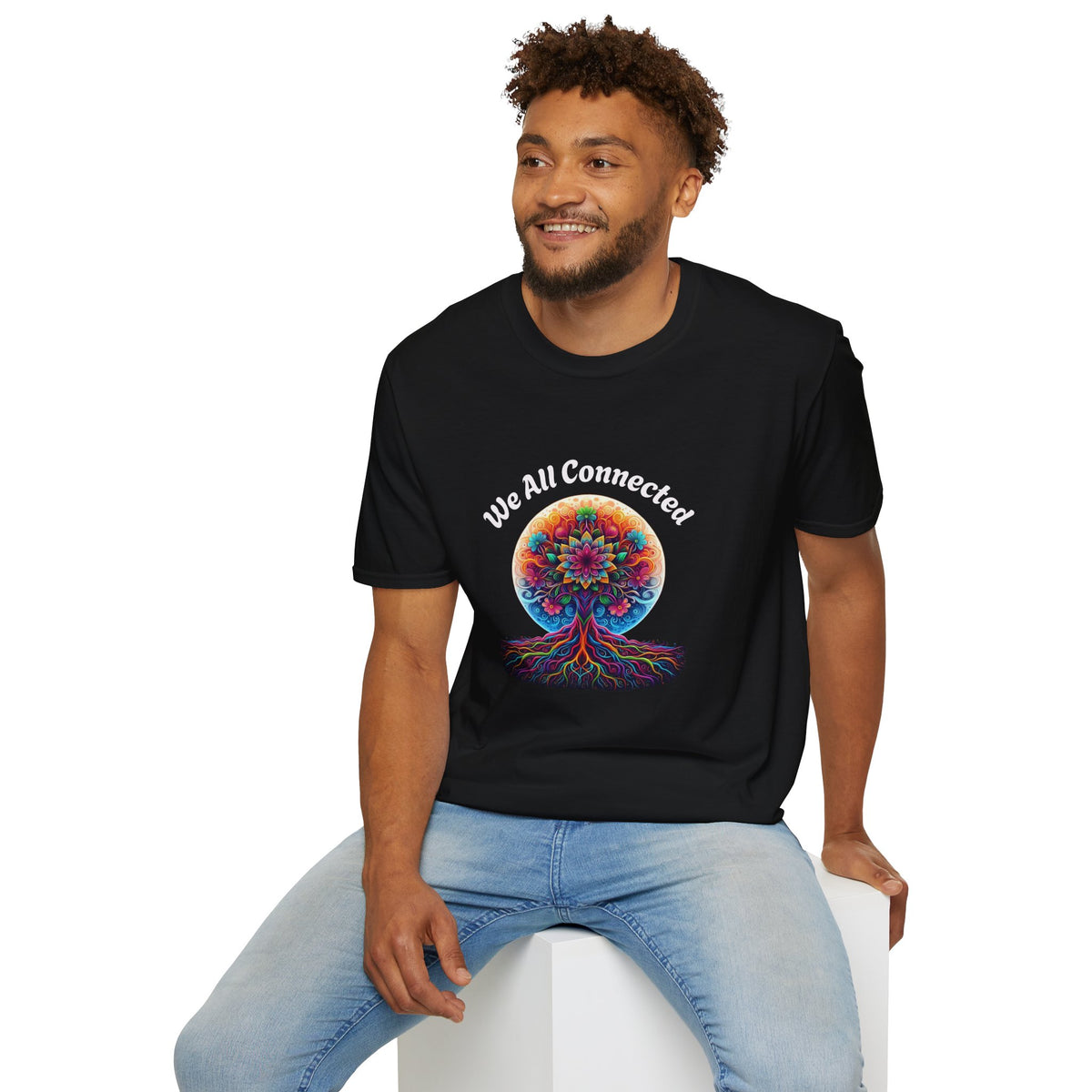 We All Connected Tree T-Shirt — Colorful Spiritual Unity Tee