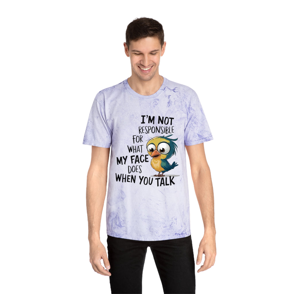 Funny Bird Graphic T-Shirt — "I'm Not Responsible For What My Face Does When You Talk"