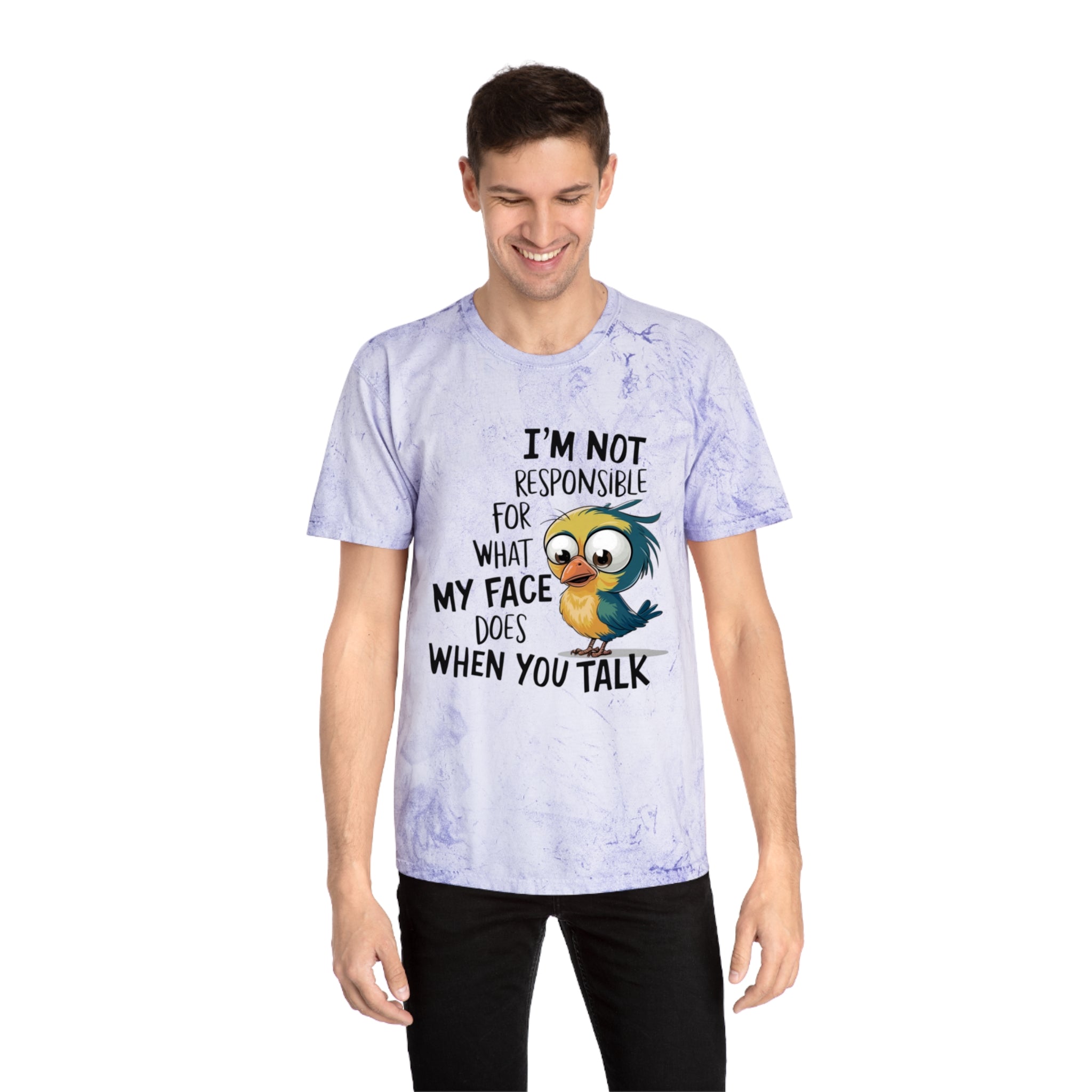 Funny Bird Graphic T-Shirt — "I'm Not Responsible For What My Face Does When You Talk"