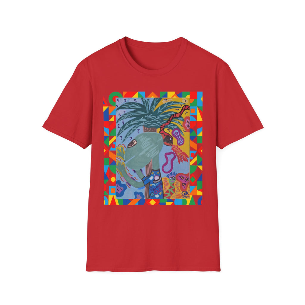 Tropical Alien Spaced Out Graphic T-Shirt — Colorful Art Tee