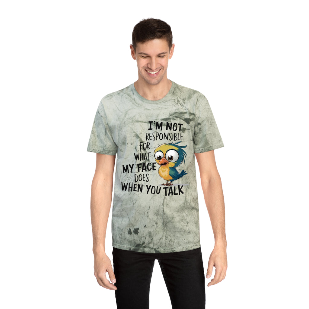 Funny Bird Graphic T-Shirt — "I'm Not Responsible For What My Face Does When You Talk"