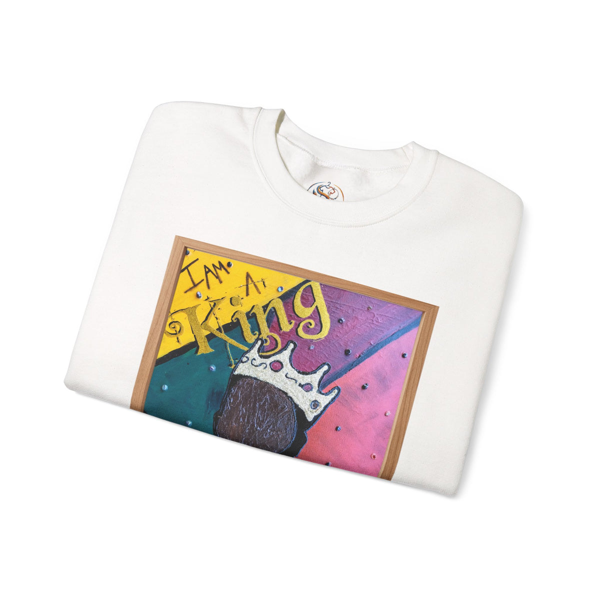 I Am A King Not Savage Crewneck Sweatshirt — "I'm a King" Bold Afrocentric Art