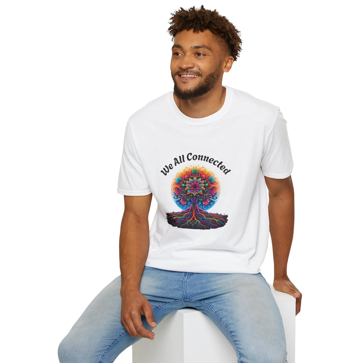 We All Connected Tree T-Shirt — Colorful Spiritual Unity Tee