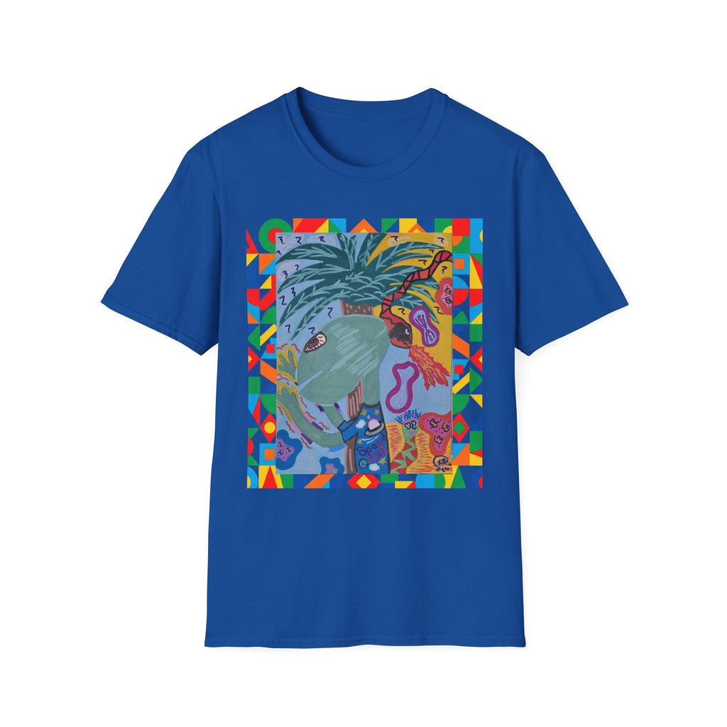 Tropical Alien Spaced Out Graphic T-Shirt — Colorful Art Tee