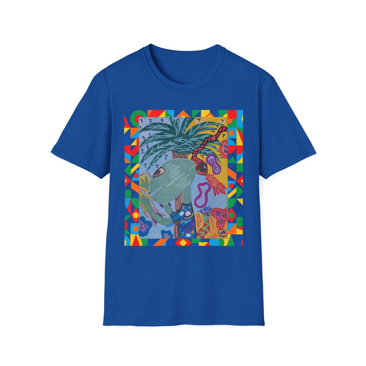 Tropical Alien Spaced Out Graphic T-Shirt — Colorful Art Tee