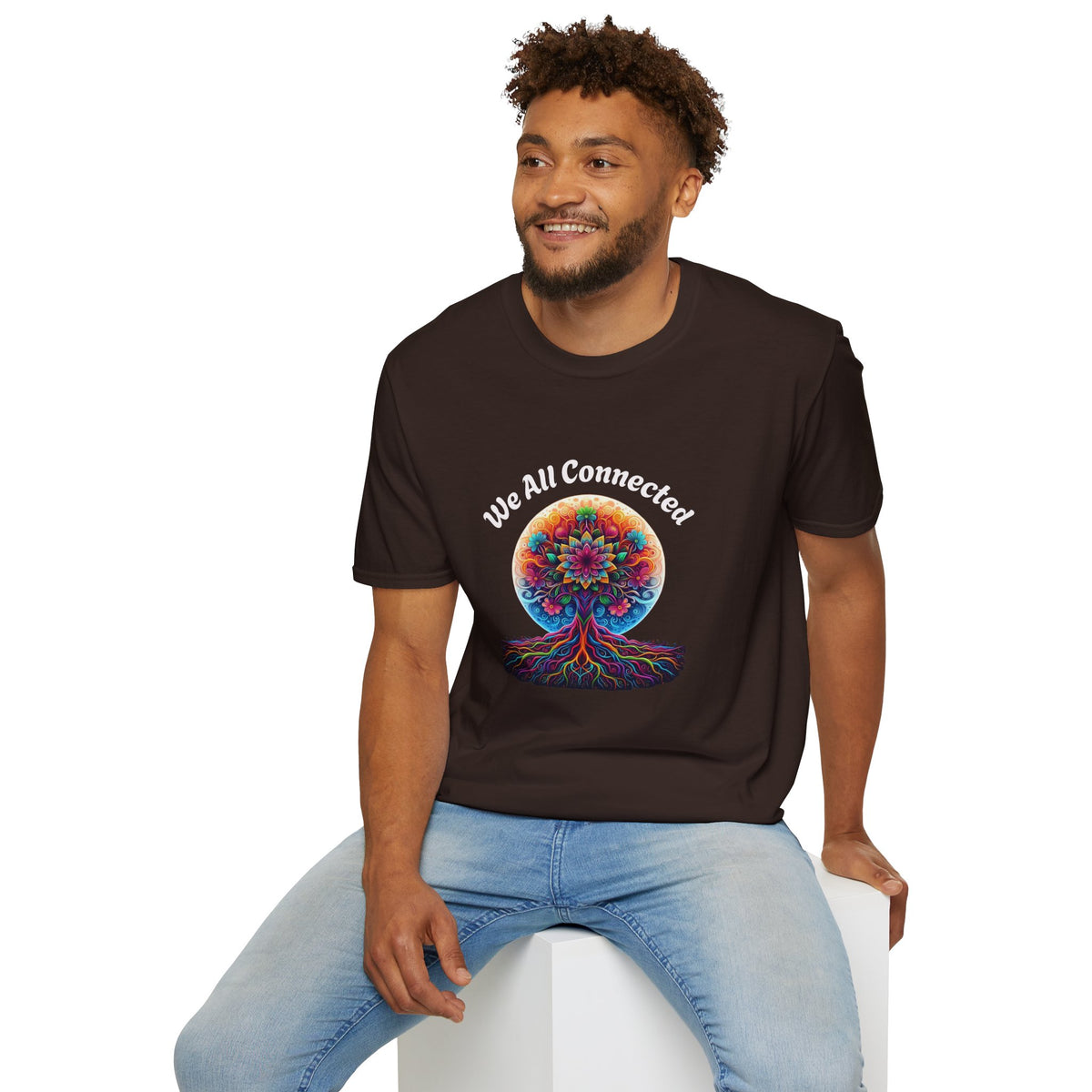 We All Connected Tree T-Shirt — Colorful Spiritual Unity Tee