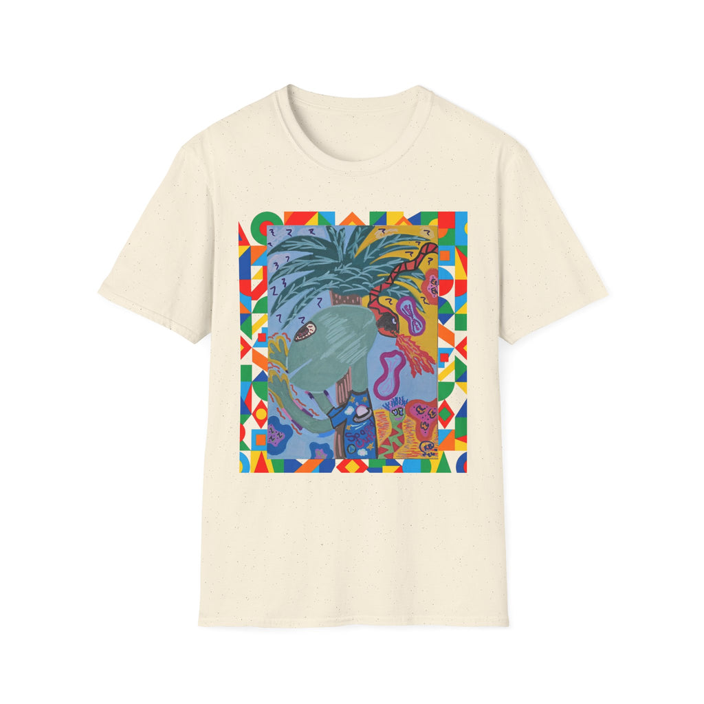 Tropical Alien Spaced Out Graphic T-Shirt — Colorful Art Tee