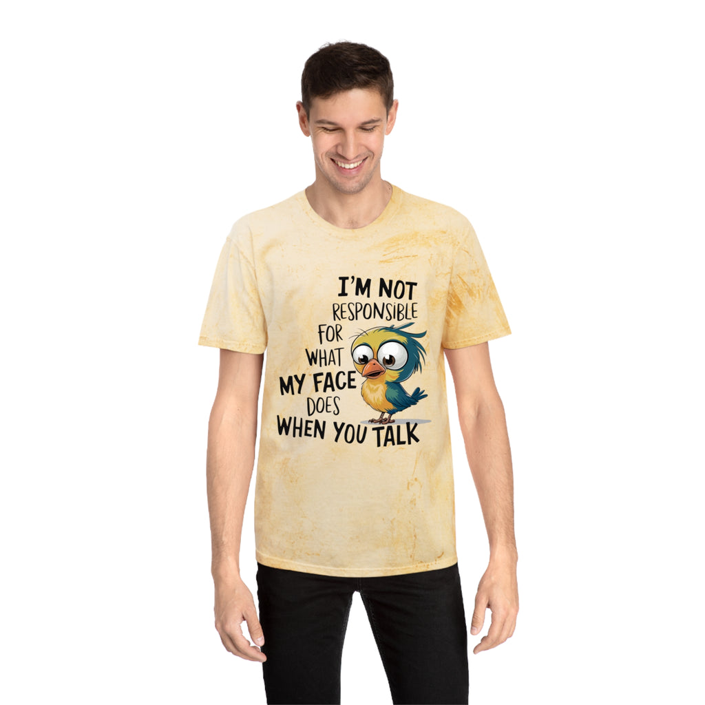 Funny Bird Graphic T-Shirt — "I'm Not Responsible For What My Face Does When You Talk"