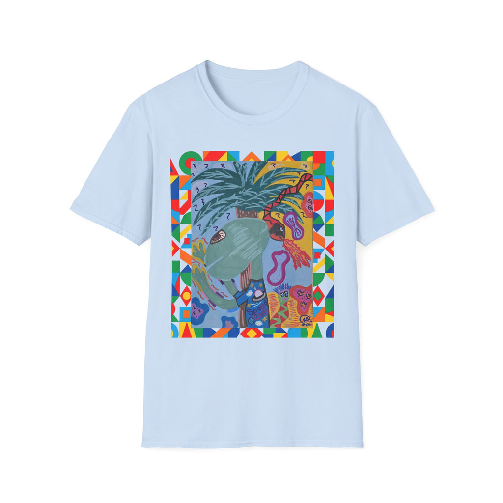 Tropical Alien Spaced Out Graphic T-Shirt — Colorful Art Tee