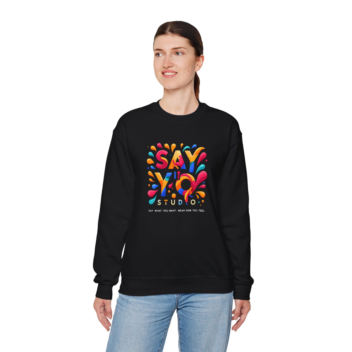 Say It Studio Colorful Logo Sweatshirt