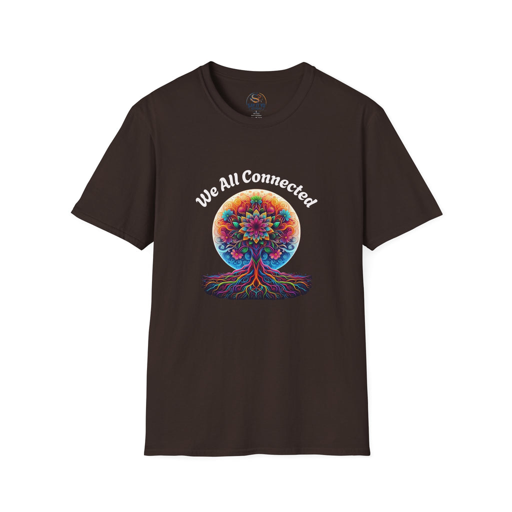 We All Connected Tree T-Shirt — Colorful Spiritual Unity Tee