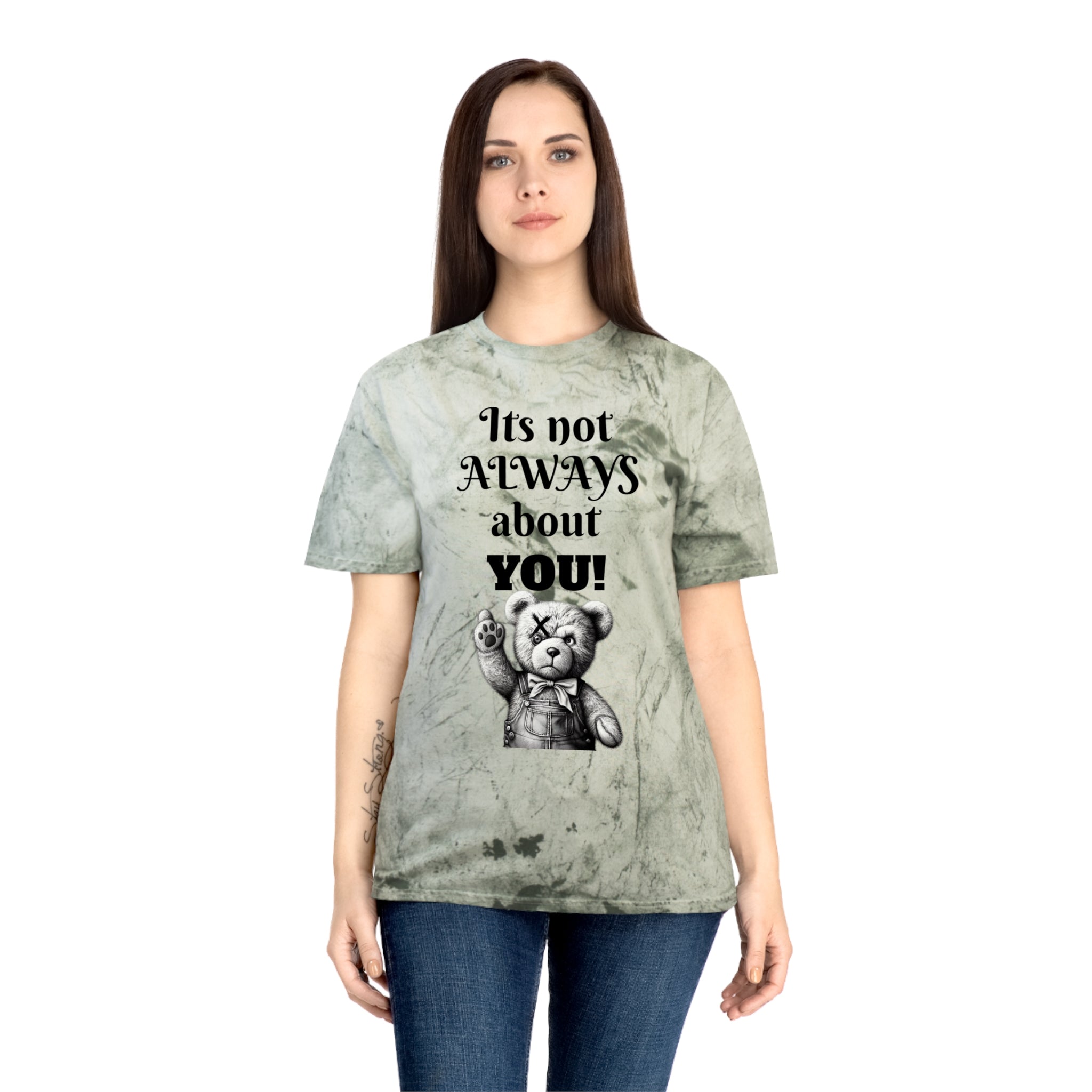 T-Shirt — 'It's Not Always About You!' Vintage Teddy Graphic Tee