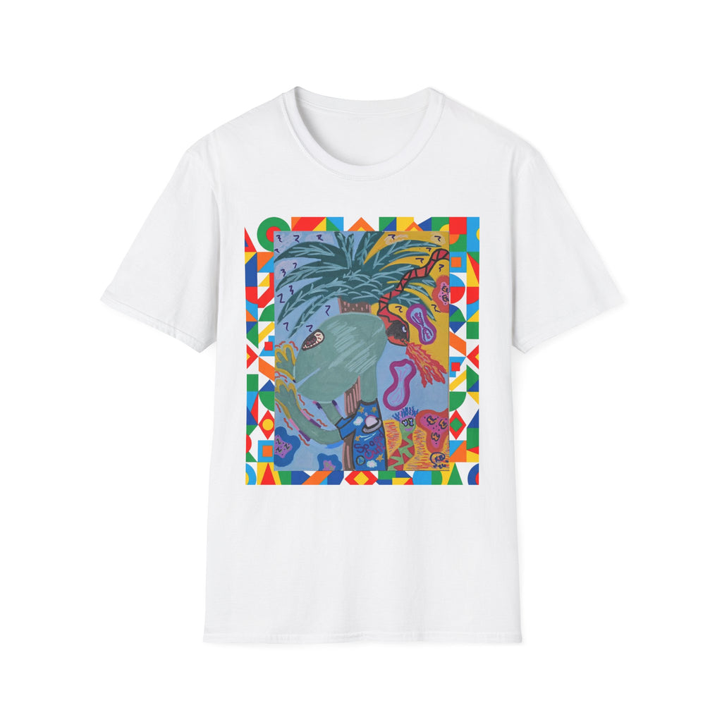Tropical Alien Spaced Out Graphic T-Shirt — Colorful Art Tee