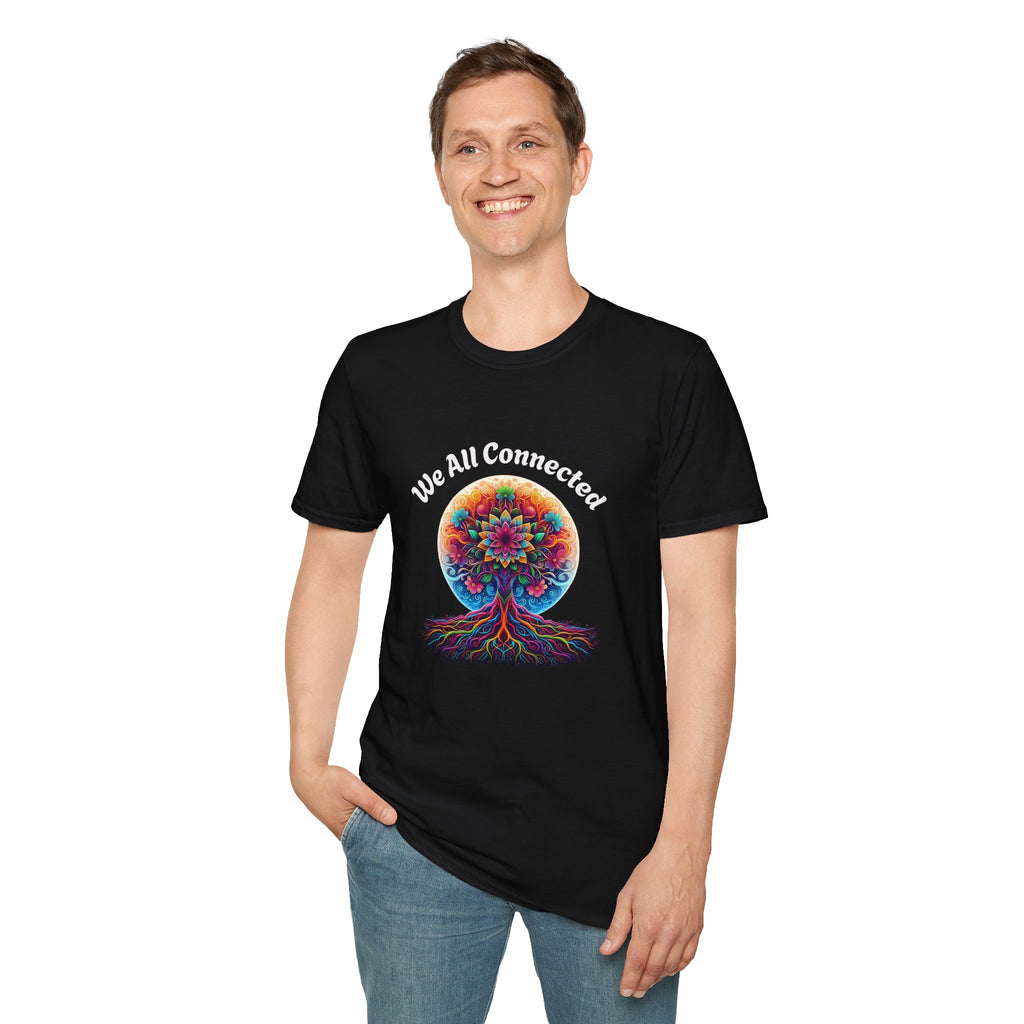 We All Connected Tree T-Shirt — Colorful Spiritual Unity Tee