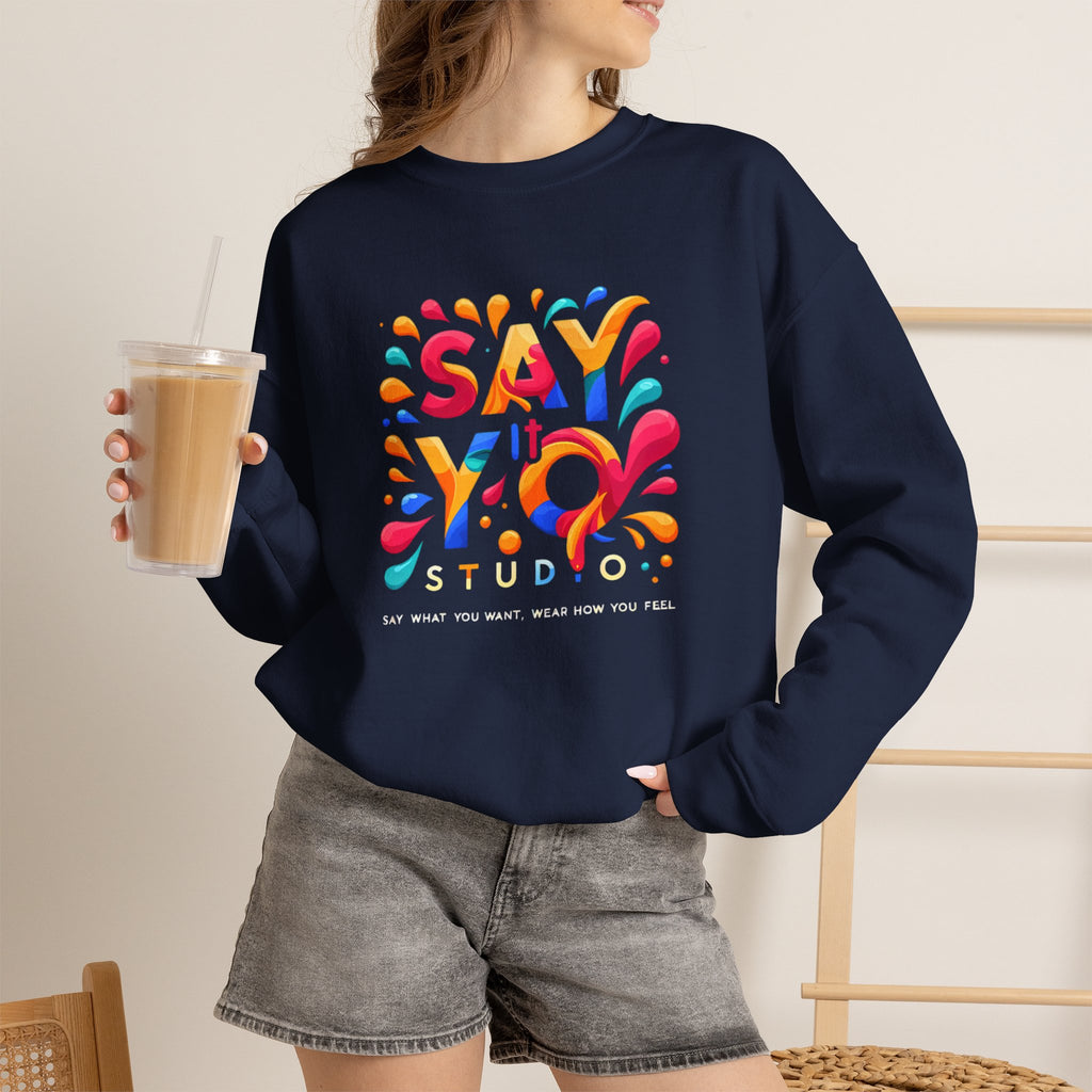 Say It Studio Colorful Logo Sweatshirt