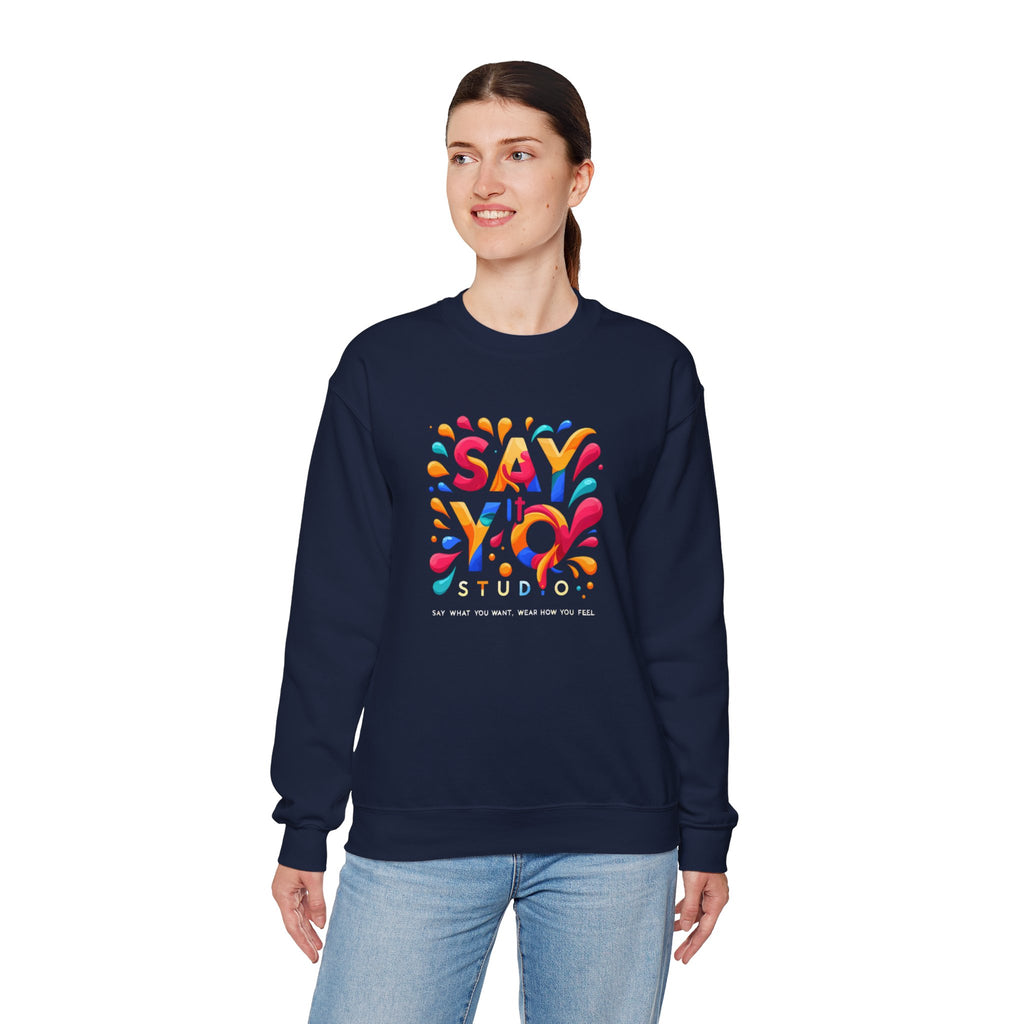 Say It Studio Colorful Logo Sweatshirt