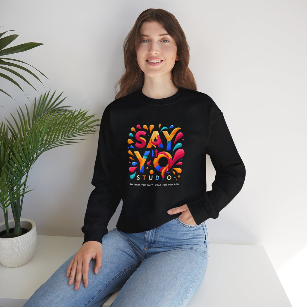 Say It Studio Colorful Logo Sweatshirt