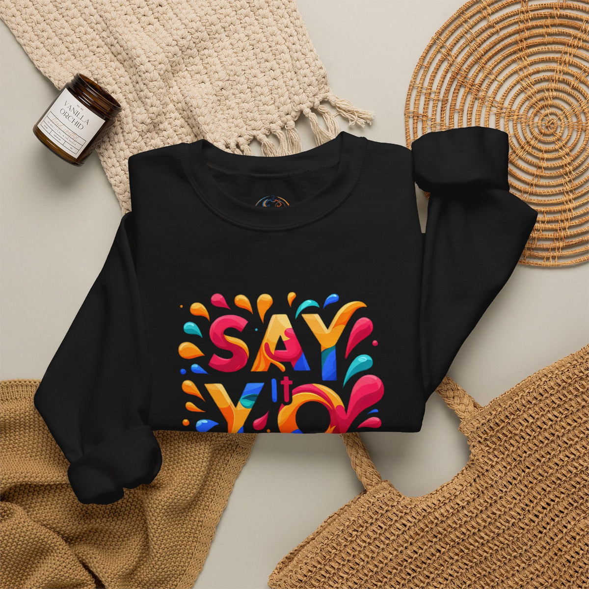 Say It Studio Colorful Logo Sweatshirt