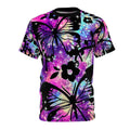 Galaxy Butterfly All-Over Print Tee — Vibrant Floral Wings T-Shirt