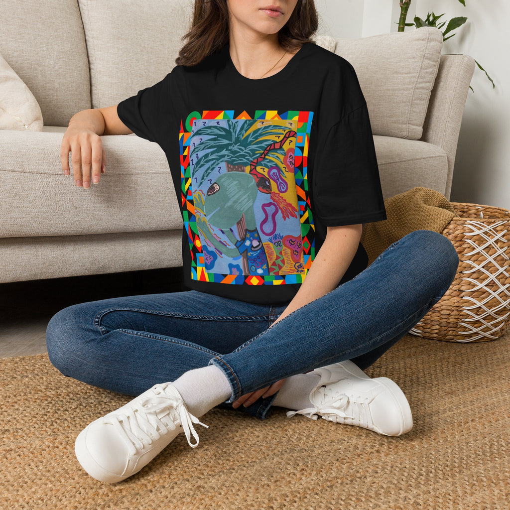Tropical Alien Spaced Out Graphic T-Shirt — Colorful Art Tee