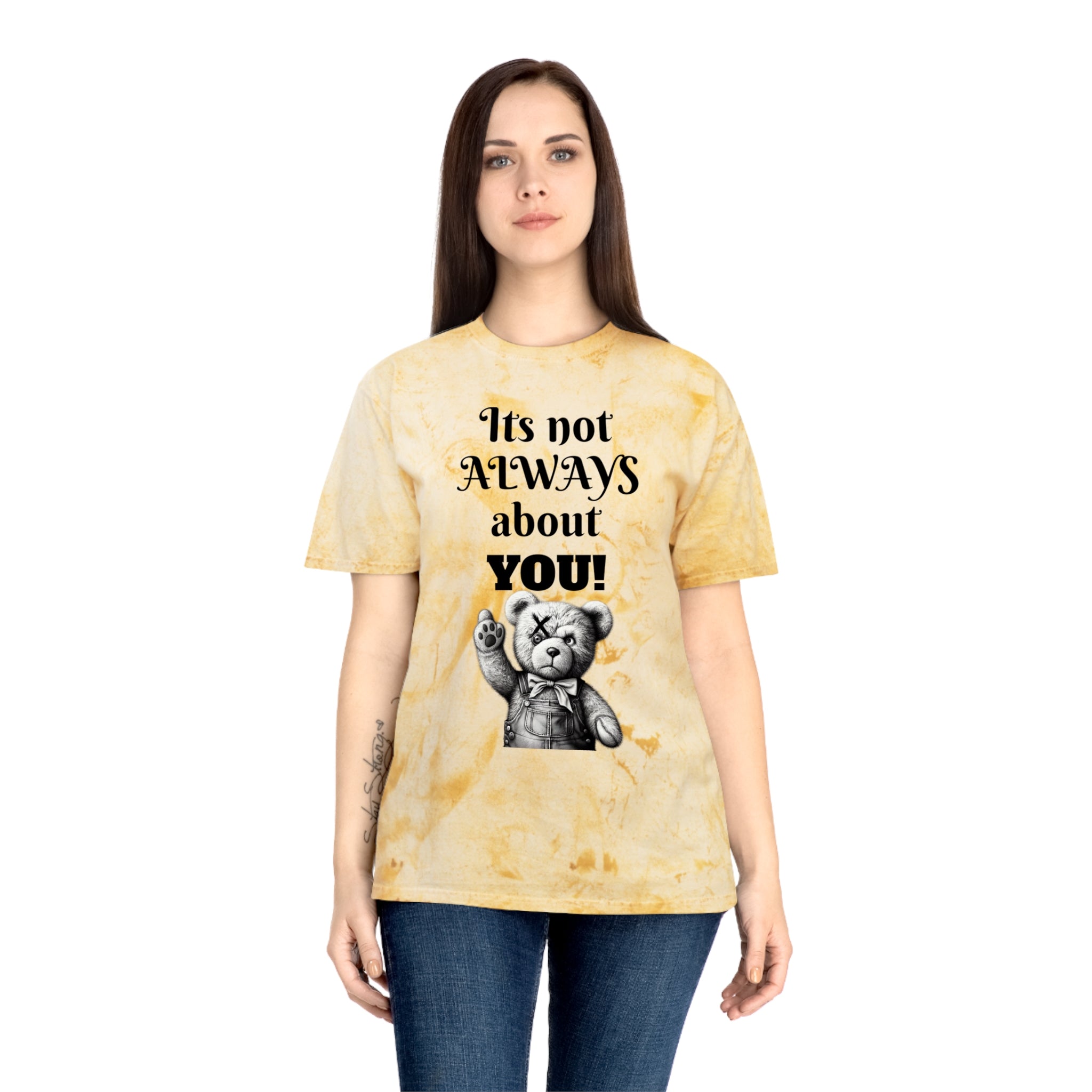 T-Shirt — 'It's Not Always About You!' Vintage Teddy Graphic Tee