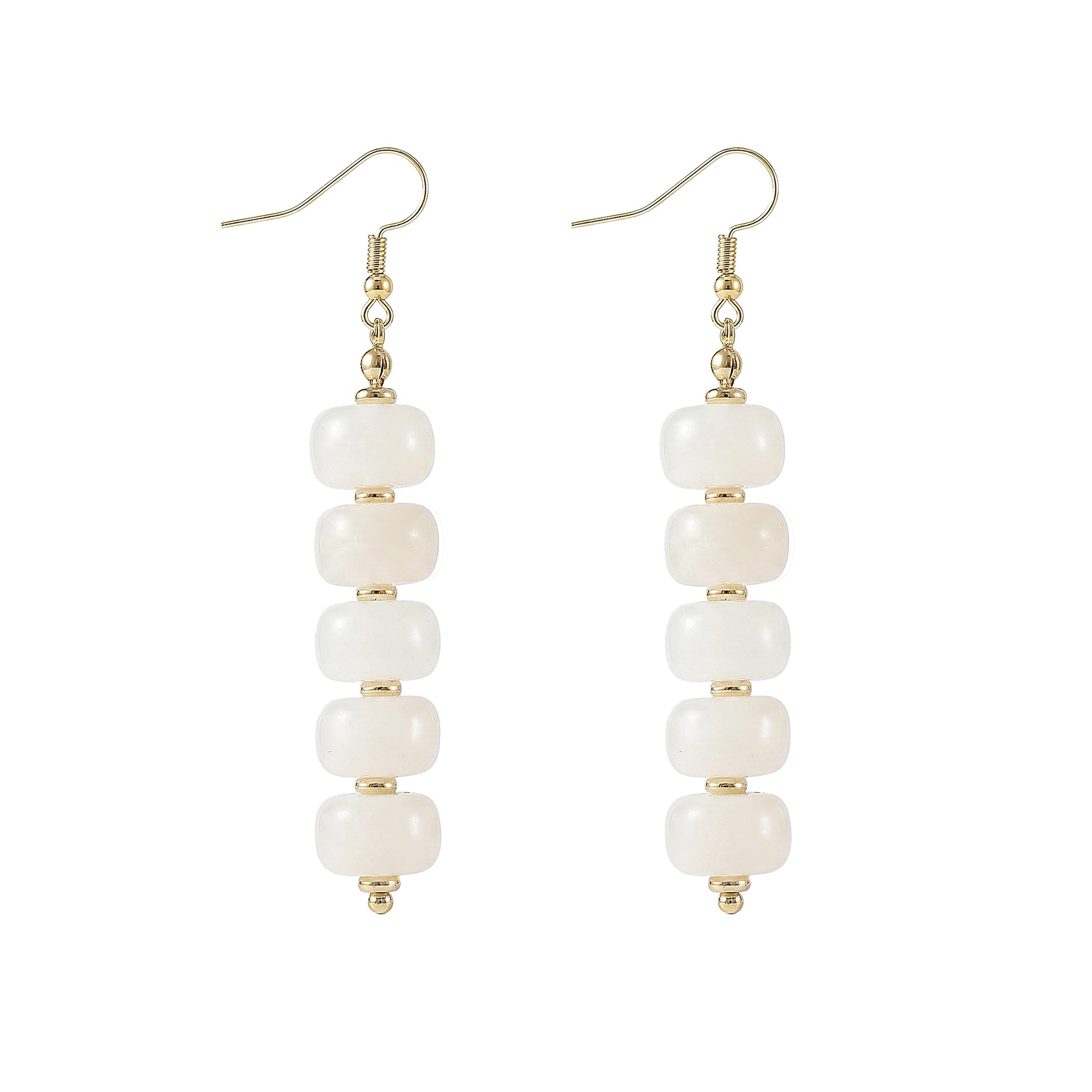 SHERLOVE Chunky Statement Large Resin Beaded Dangle Earrings Women Trendy | Cute Fun Hypoallergenic Lightweight 14K Gold Plated Dangle Dangly Dangling Drop Earrings,Boho Summer Beach Vacation Jewelry