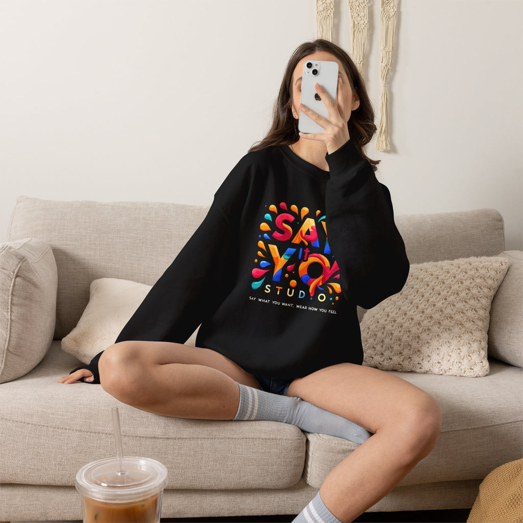 Say It Studio Colorful Logo Sweatshirt