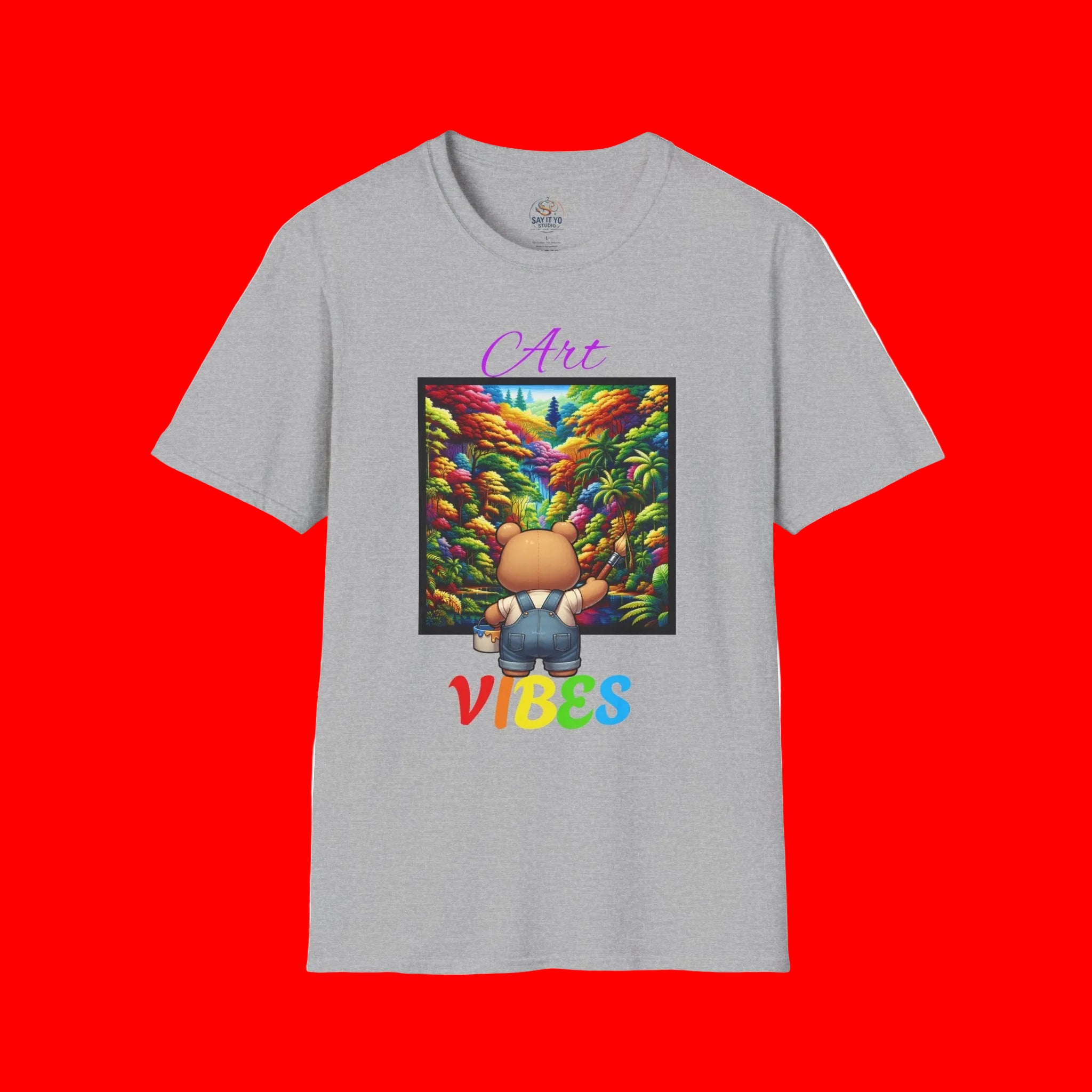 T-Shirt — 'Art Vibes' Colorful Landscape Graphic Tee