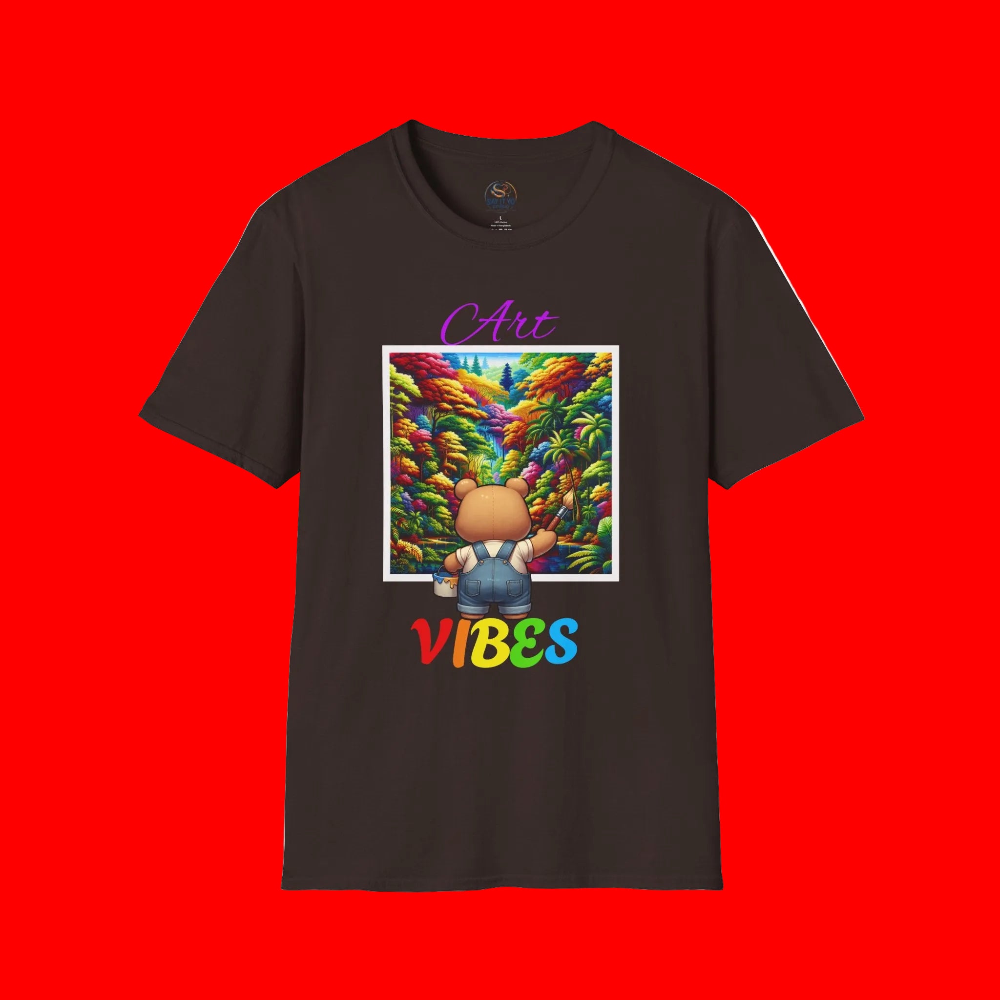 T-Shirt — 'Art Vibes' Colorful Landscape Graphic Tee