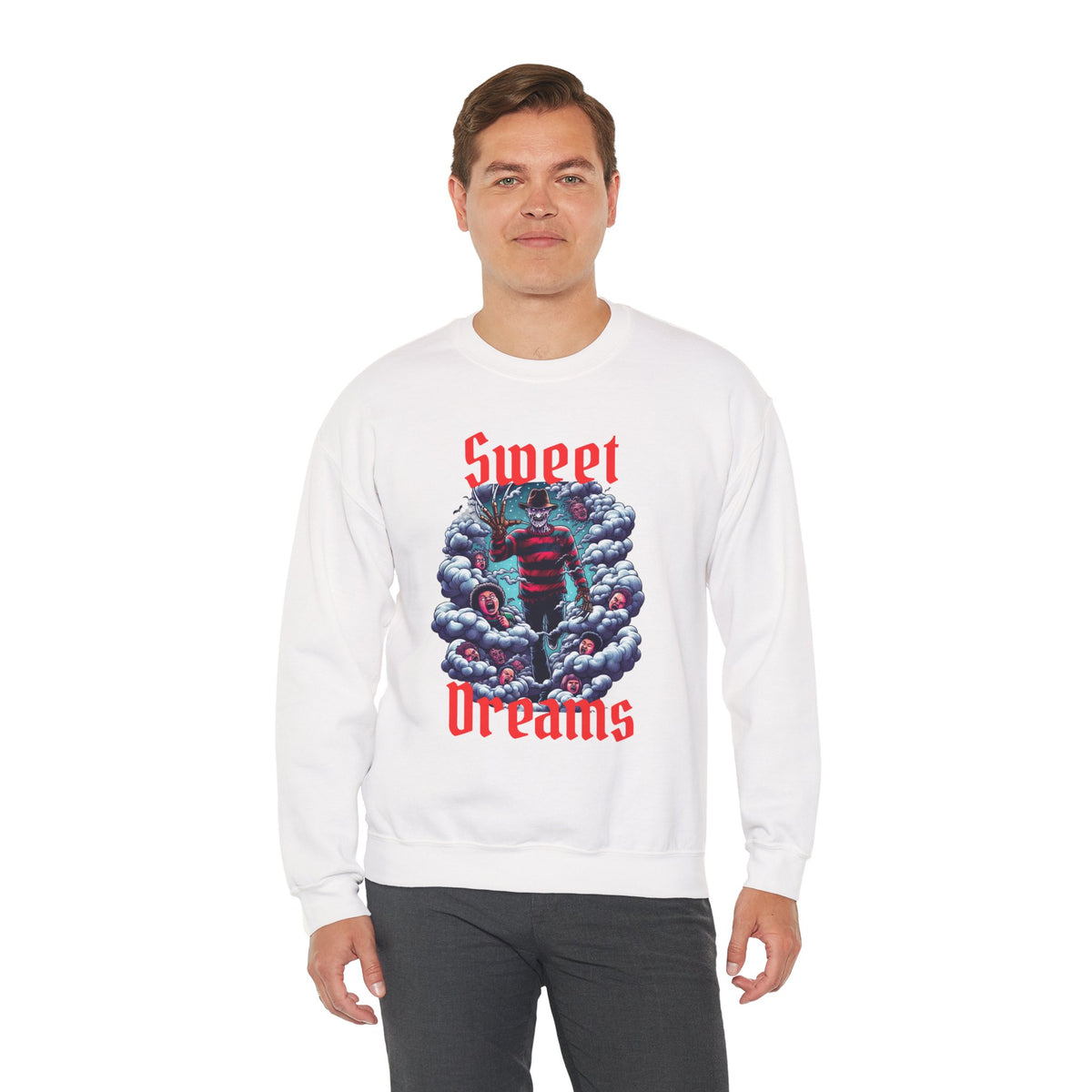 Sweet Dreams Nightmare Gothic Horror Graphic Crewneck Sweatshirt