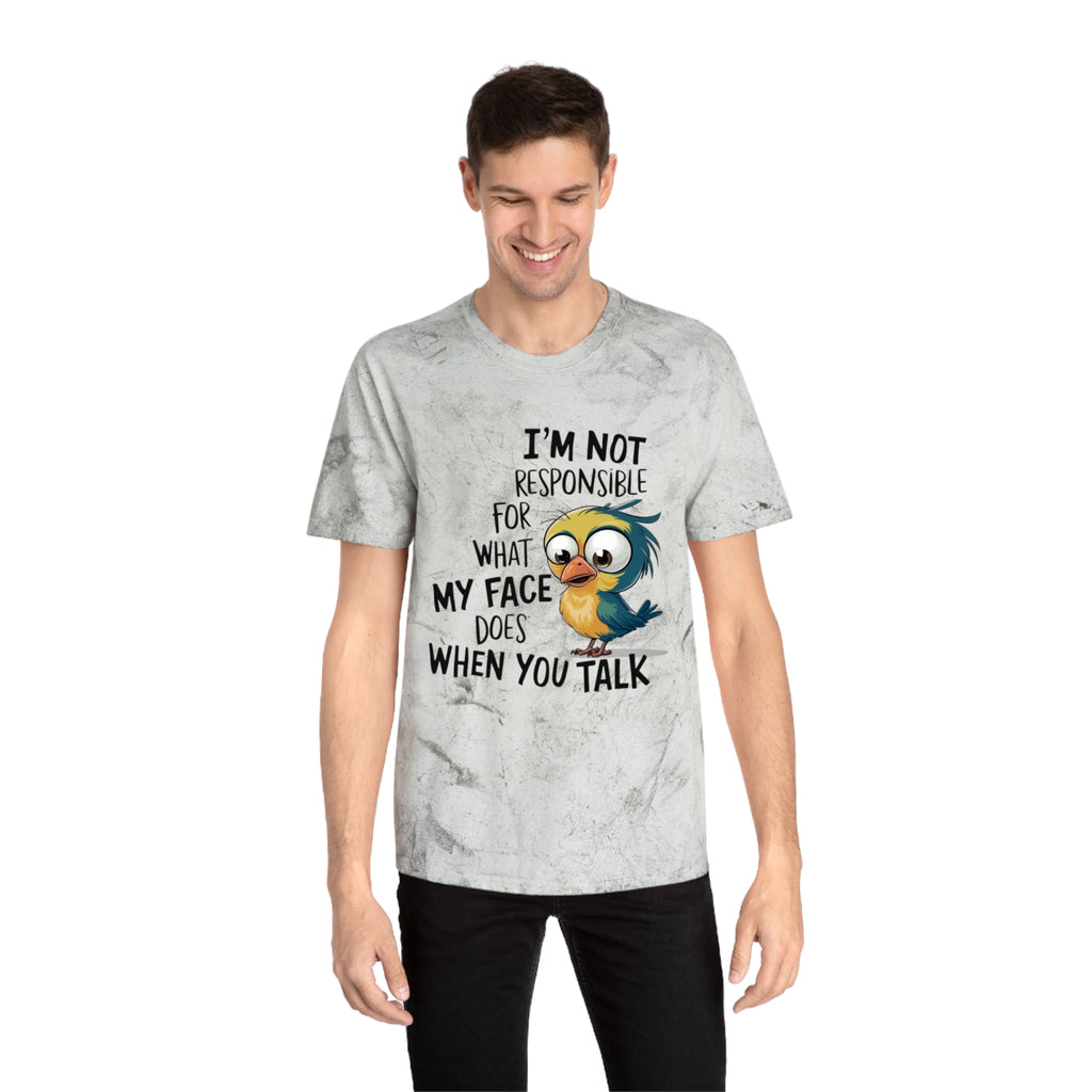Funny Bird Graphic T-Shirt — "I'm Not Responsible For What My Face Does When You Talk"