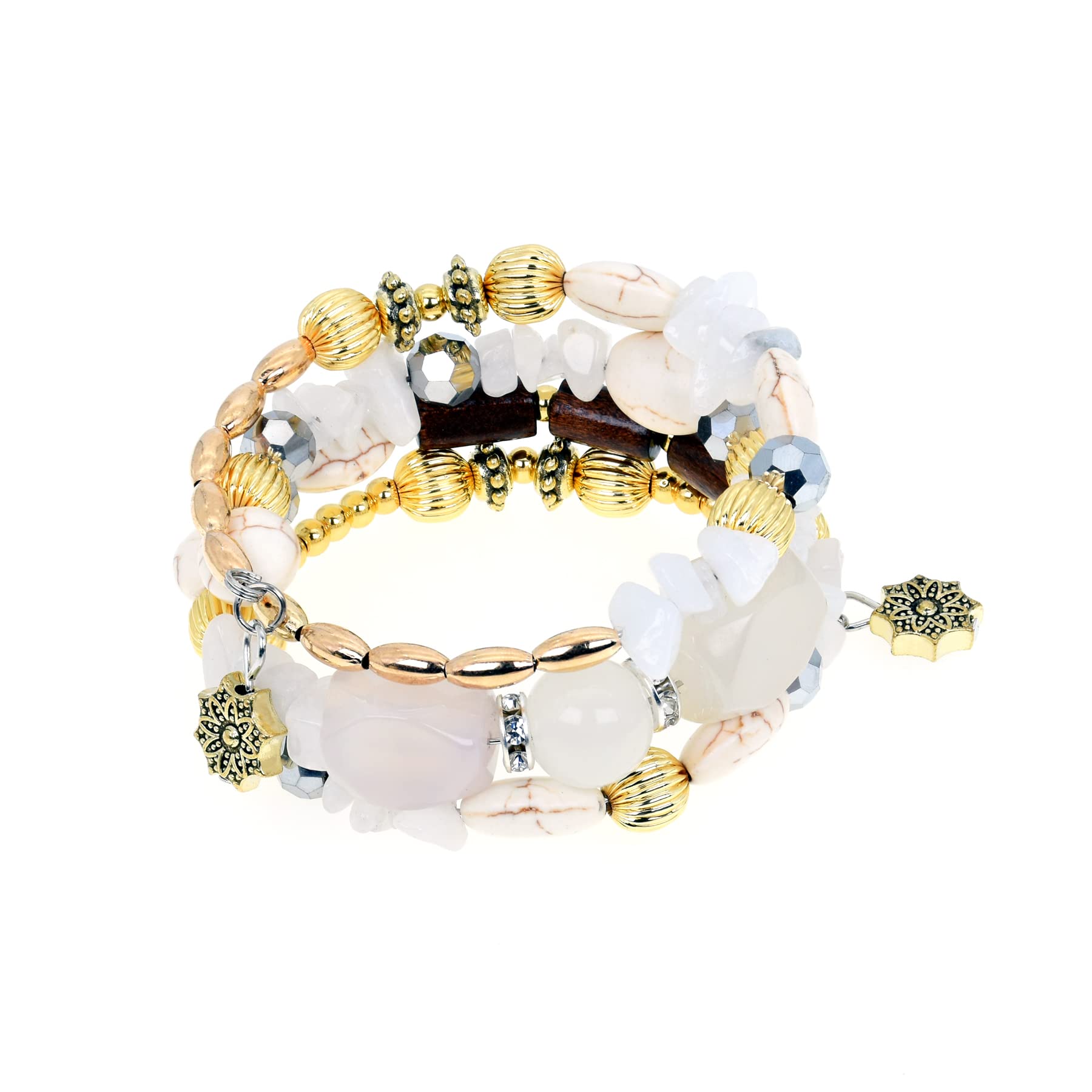 Boho Multilayer Irregular Agate Beads Charm Bracelets for Women Vintage Jade Stone Man Bracelets Yoga Bangles Ethnic Jewelry