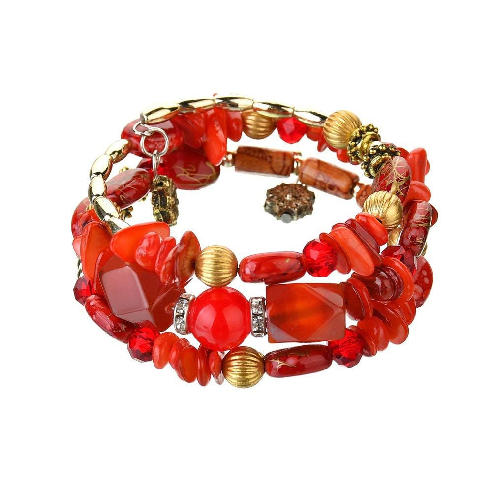 Boho Multilayer Irregular Agate Beads Charm Bracelets for Women Vintage Jade Stone Man Bracelets Yoga Bangles Ethnic Jewelry