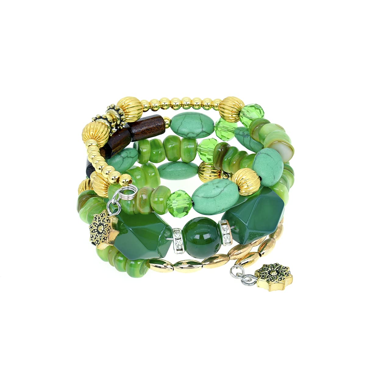 Boho Multilayer Irregular Agate Beads Charm Bracelets for Women Vintage Jade Stone Man Bracelets Yoga Bangles Ethnic Jewelry