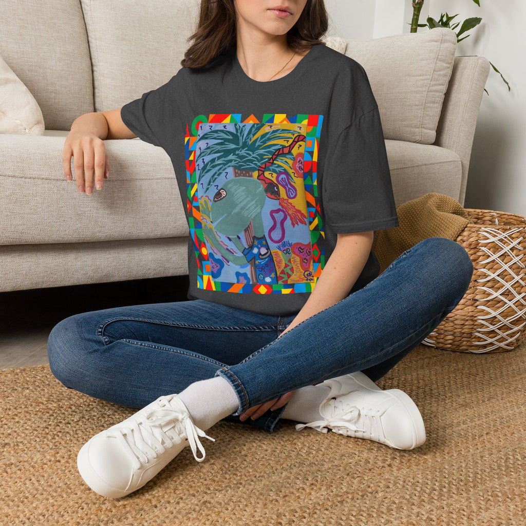 Tropical Alien Spaced Out Graphic T-Shirt — Colorful Art Tee
