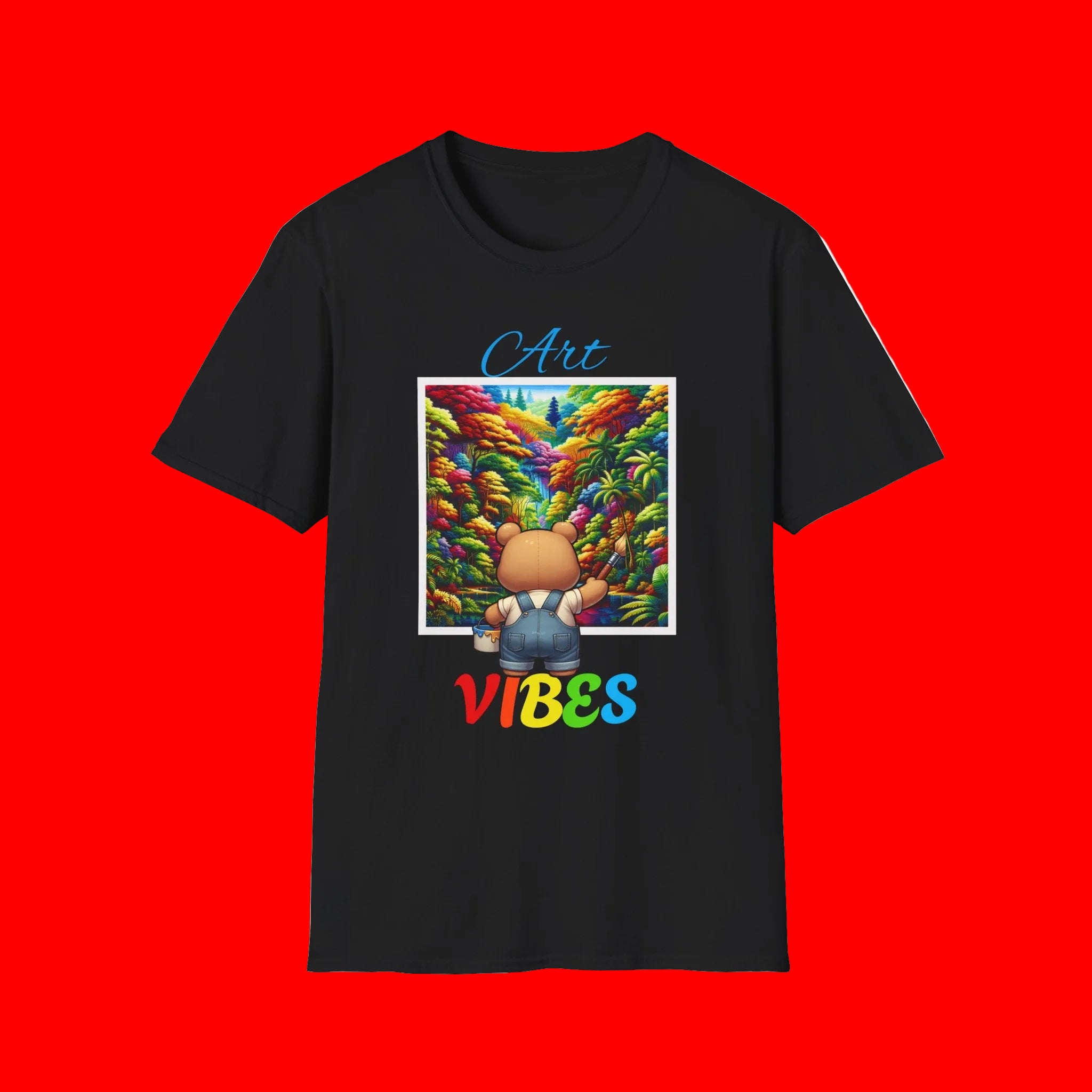 T-Shirt — 'Art Vibes' Colorful Landscape Graphic Tee