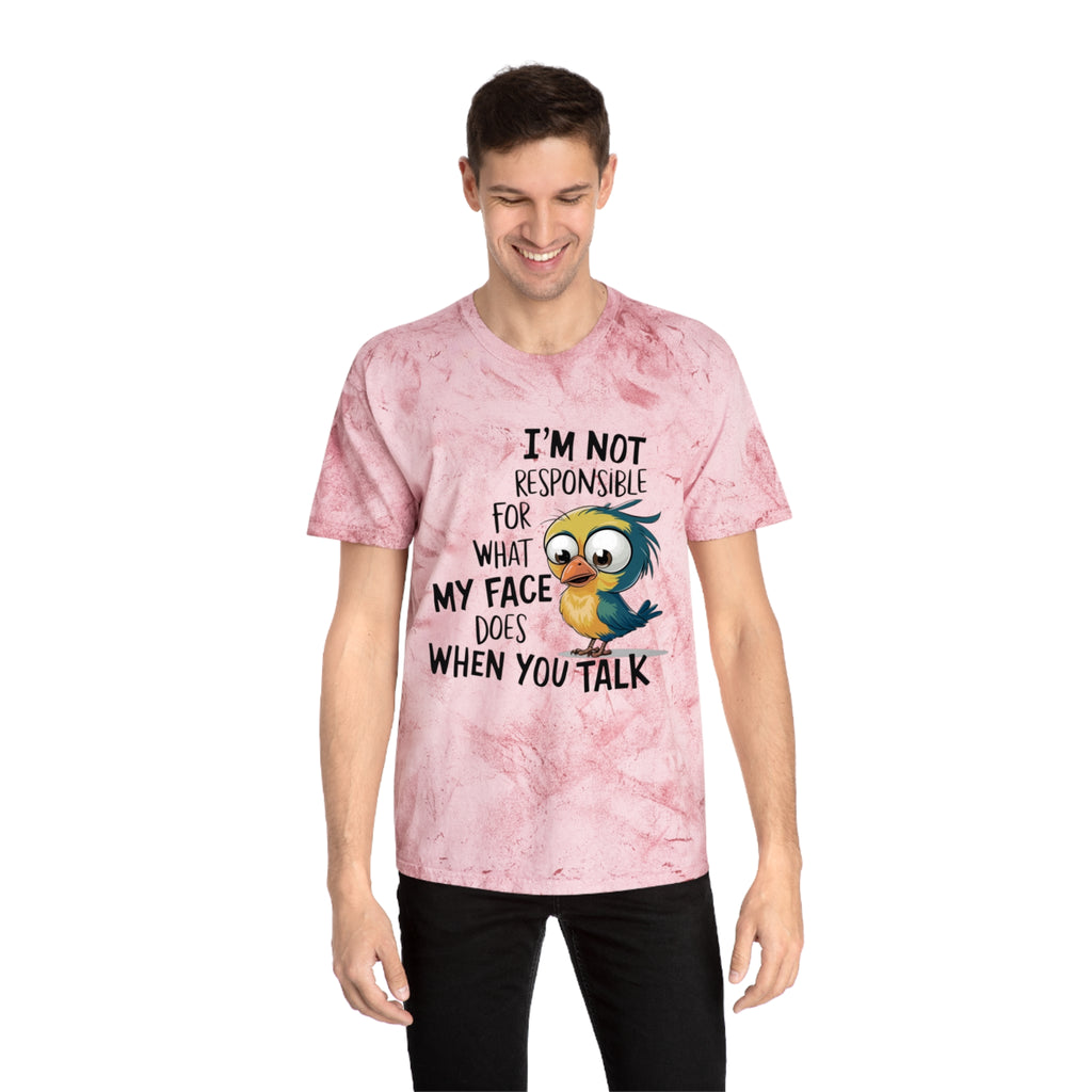 Funny Bird Graphic T-Shirt — "I'm Not Responsible For What My Face Does When You Talk"