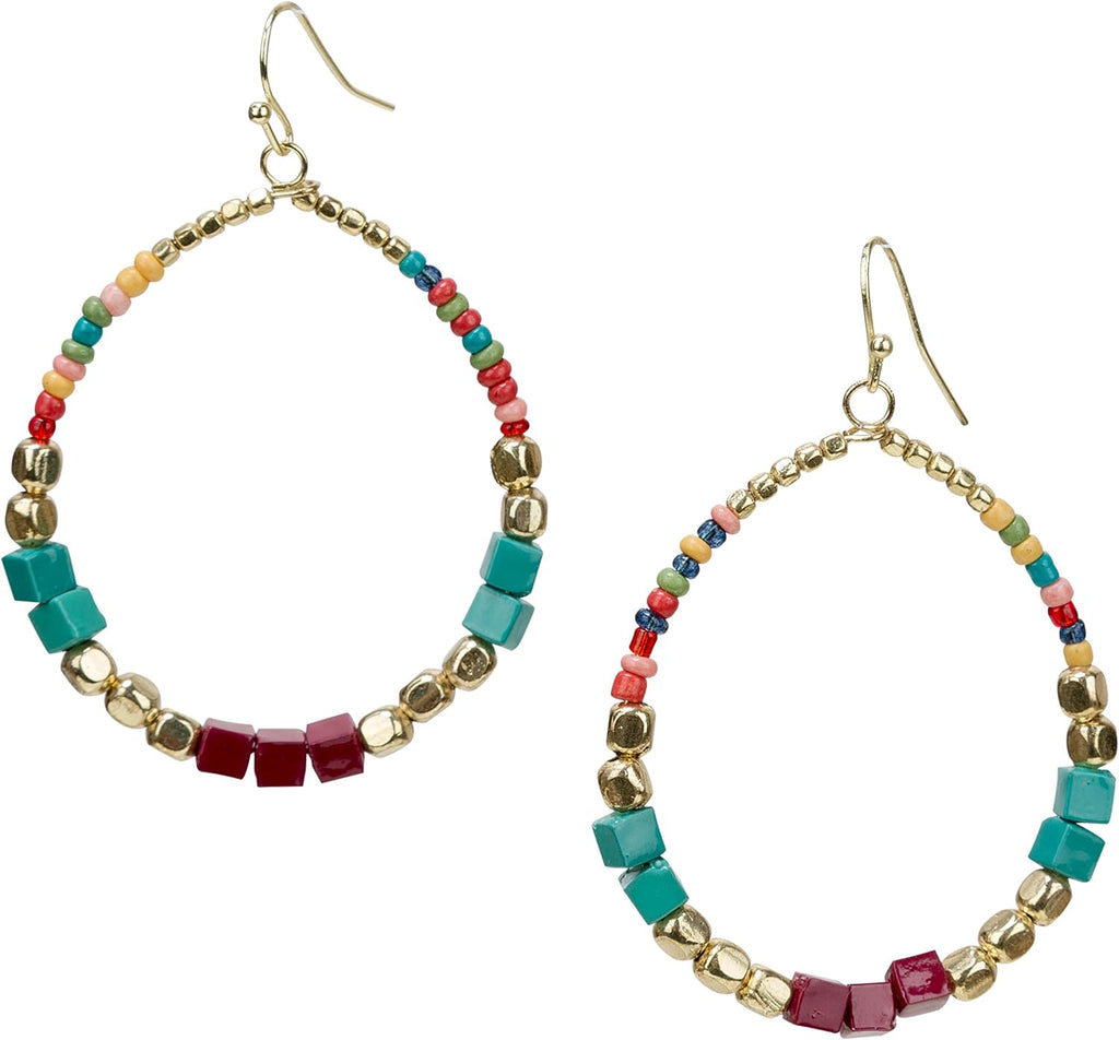 Boho Dangle Earrings Tear Drop Multi Color | SPUNKYsoul Collection