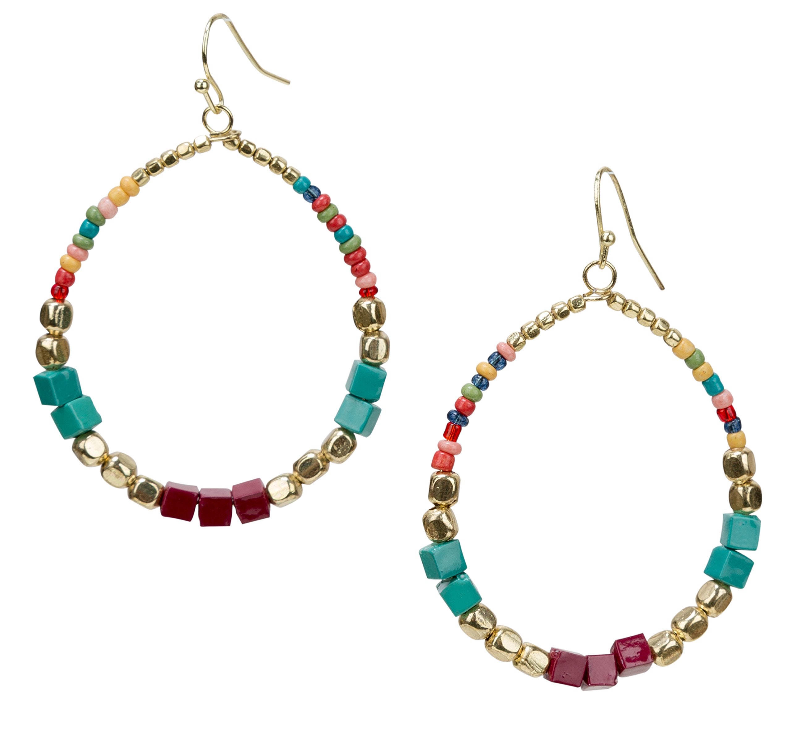 Boho Dangle Earrings Tear Drop Multi Color | SPUNKYsoul Collection