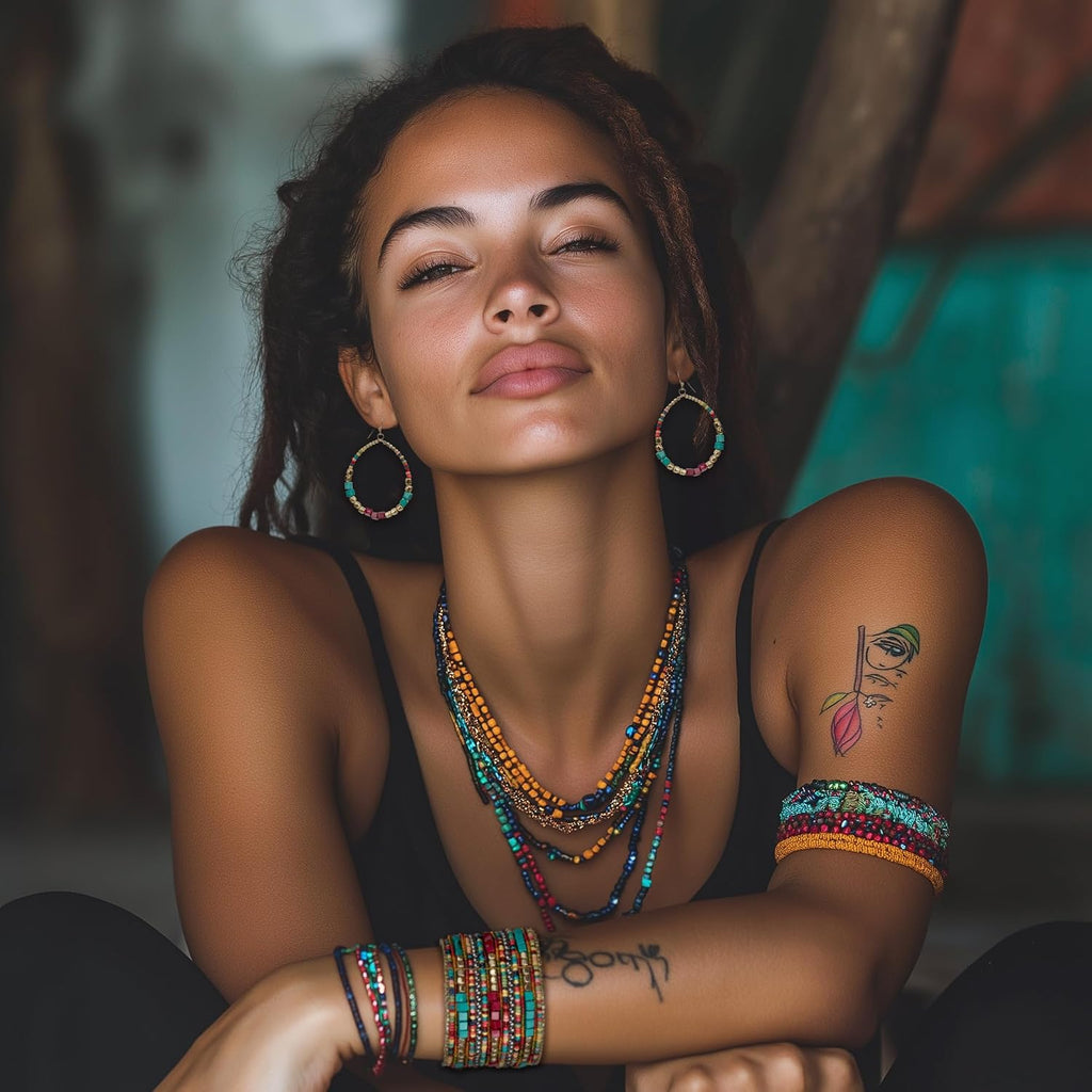 Boho Dangle Earrings Tear Drop Multi Color | SPUNKYsoul Collection