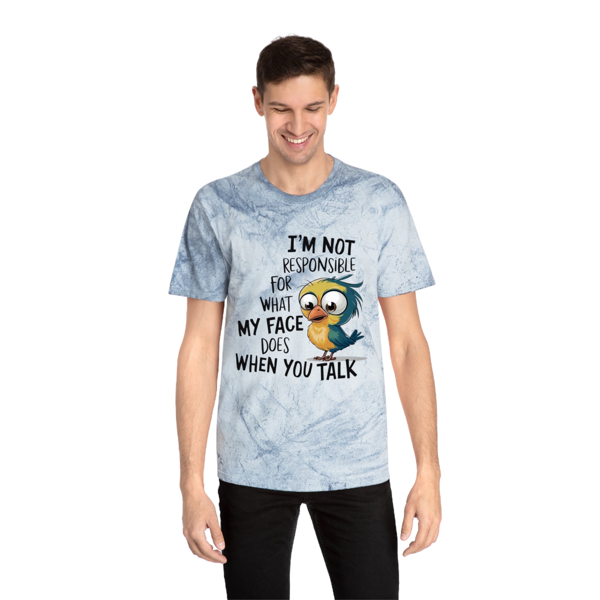 Funny Bird Graphic T-Shirt — "I'm Not Responsible For What My Face Does When You Talk"