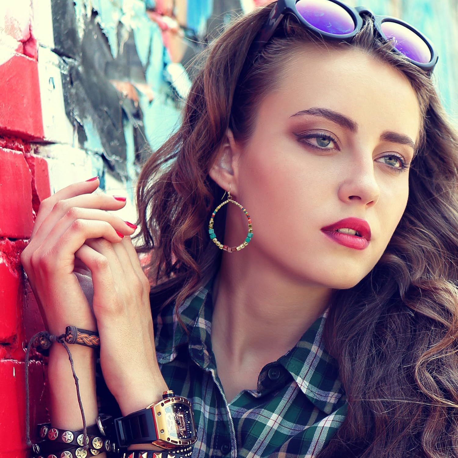 Boho Dangle Earrings Tear Drop Multi Color | SPUNKYsoul Collection
