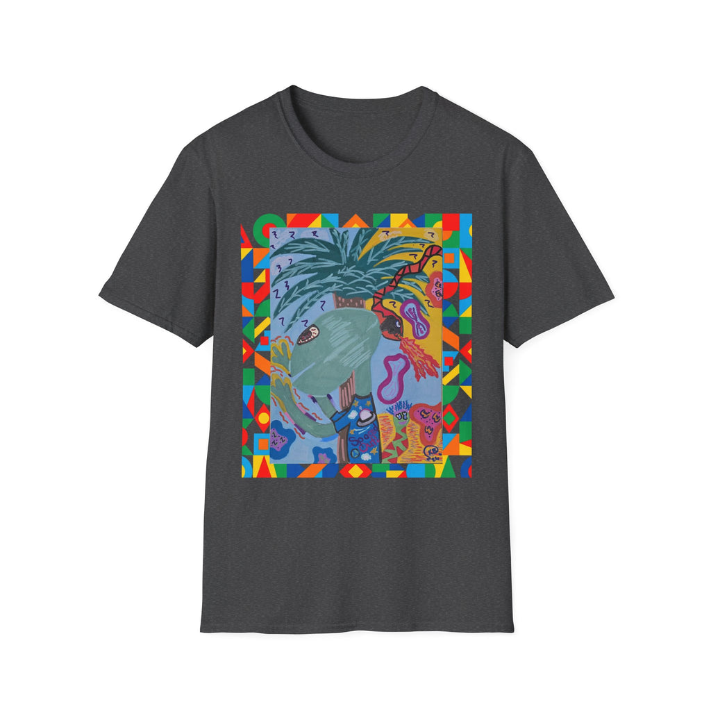 Tropical Alien Spaced Out Graphic T-Shirt — Colorful Art Tee