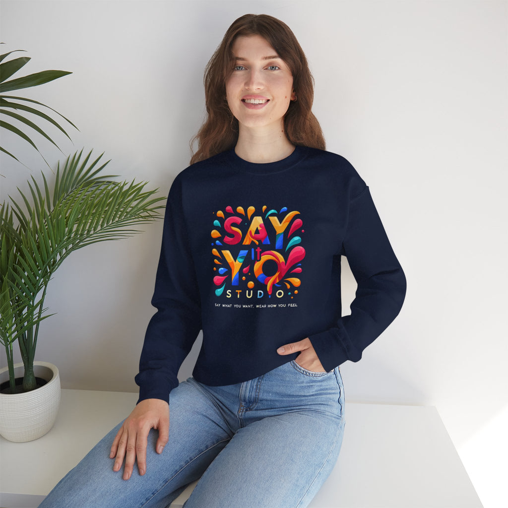 Say It Studio Colorful Logo Sweatshirt