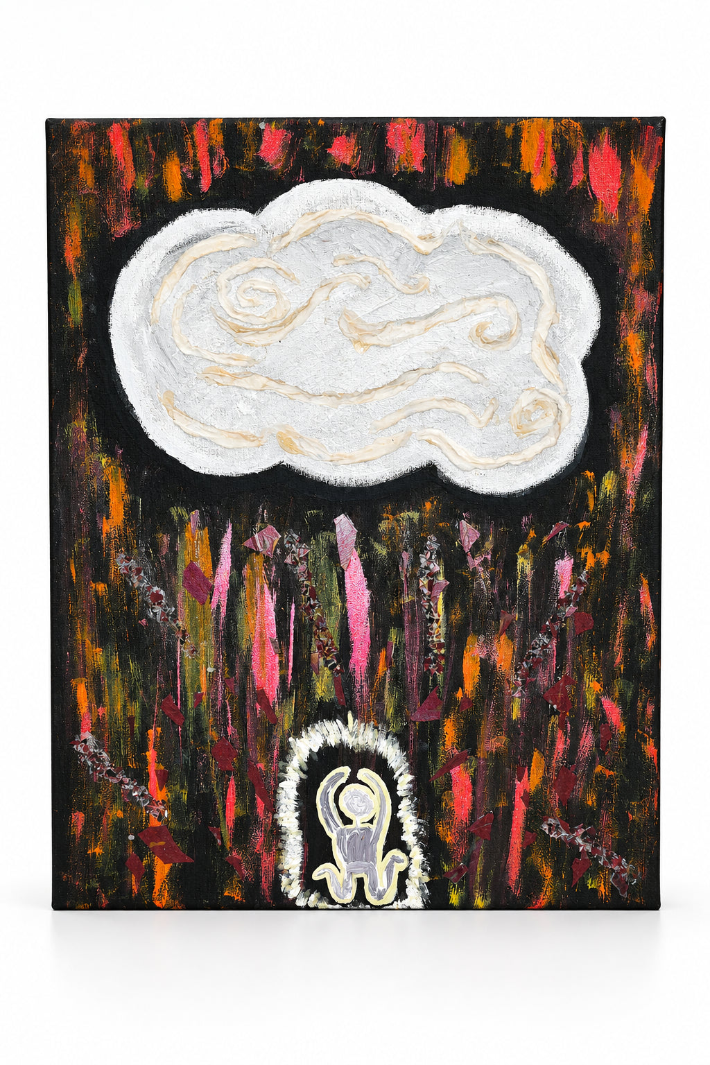 Protect My Inner Peace Glow in The Dark Original Painting